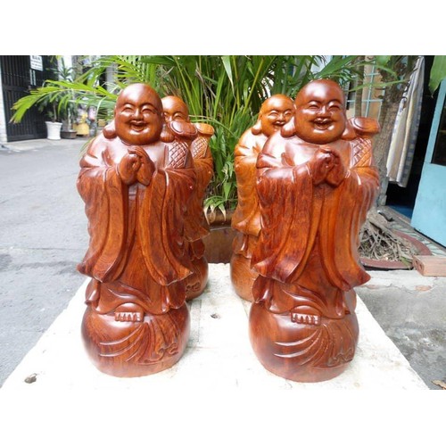 Tượng gỗ Di Lạc chúc phúc cao 40cm